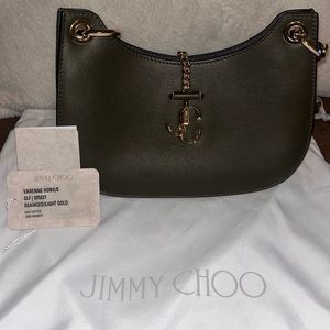 Jimmy Choo Leather Hobo Shoulder Bag